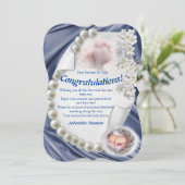 Carte Silky Ivory Pearl Baby Congrats (Debout devant)