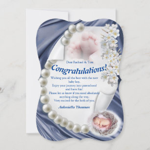 Carte Silky Ivory Pearl Baby Congrats