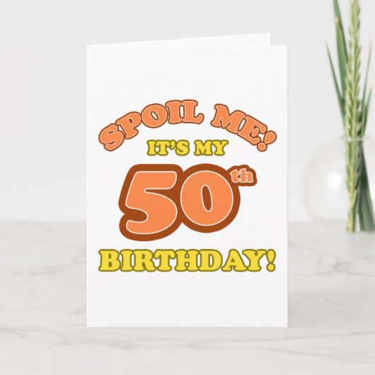 Carte Silly 50e anniversaire présent (Devant)
