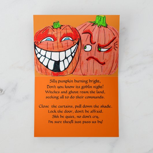 Carte SILLY CITROUILLE HALLOWEEN (Intérieur)