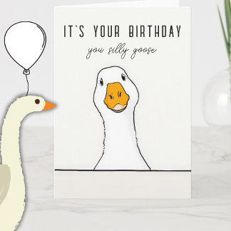 Carte  Silly Goose Birthday Funny Greeting  Adult Folded