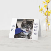 CARTE SILLY KITTY DIT "OH NON, PAS LE GRAND" ANNIVERSAIR (Fleur jaune)