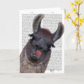 Carte Silly Llama (Fleur jaune)