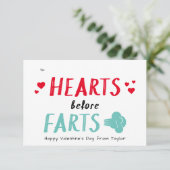 Carte Silly Red Hearts avant les premières classe Valent (Debout devant)