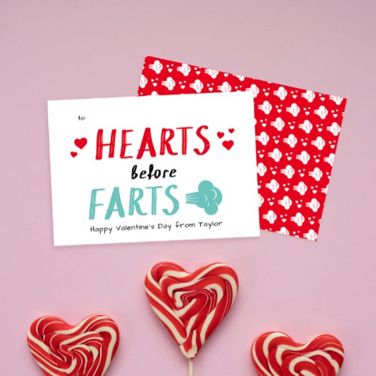 Carte Silly Red Hearts avant les premières classe Valent