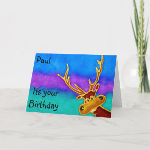 Carte Silly Stag. Paul, c'est ton anniversaire