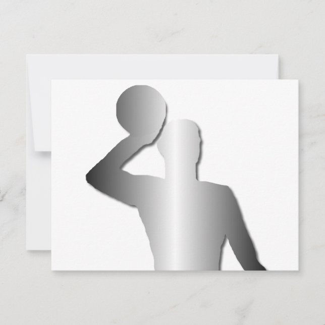 Carte Silouette du joueur de water polo (Devant)