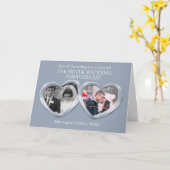 Carte Silver 25th wedding anniversary past present photo (Fleur jaune)