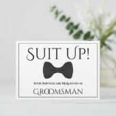 Carte Silver Be My Groomsman Card (Debout devant)