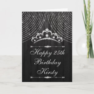 Carte Silver Black Diamond Tiara Anniversaire