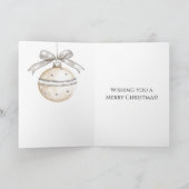 Carte Silver Cream Bows Ornaments Christmas (Intérieur)