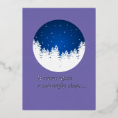 Carte Silver Foil Blue Holiday - Minuit Clair (Recto)