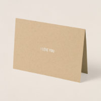 Carte Silver Foil | Carburant Kraft | 'Je T'Adore'