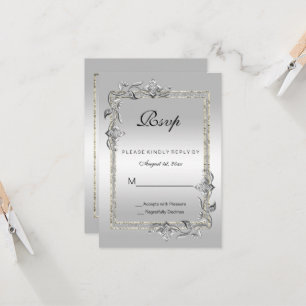 Carte Silver Gem & Glitter 25th Wedding Anniversary