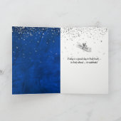 Carte Silver Graduation 2026 Laurel Wreath On Blue (Intérieur)