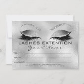 Carte Silver Grey Lashes Beauty Maquillage certificat ca (Devant)