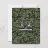 Carte Silver Libra Zodiac Green Camo numérique (Devant)
