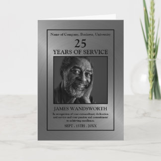 Carte Silver/Personalised Photo - Employee Award Card