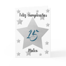 Silver Stars Boy Espagnol Anniversaire