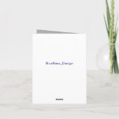 Carte Silvery White Bride & Groom Silhouette Note (Dos)