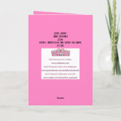 Carte simcha rose étincelante et or (Dos)