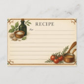 Carte Simmering in Sicily Recipe Card (Devant)