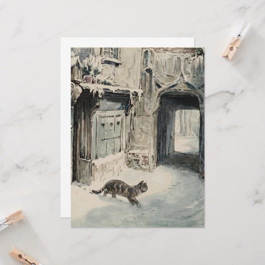 Carte Simpkin le chat sort (par Beatrix Potter) (Devant/Arrière en situation)