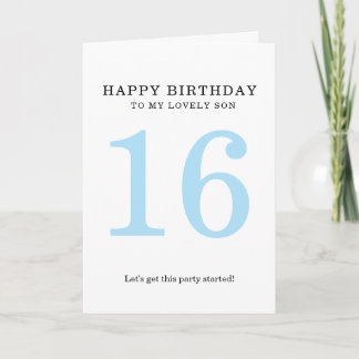 Carte simple 16 ans.