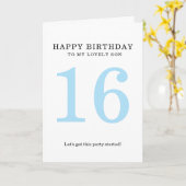 Carte simple 16 ans. (Fleur jaune)