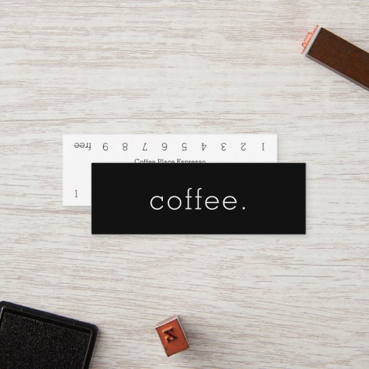 Carte simple à café double foncé (Devant/Arrière en situation)