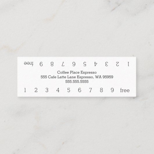 Carte simple à café double foncé (Dos)