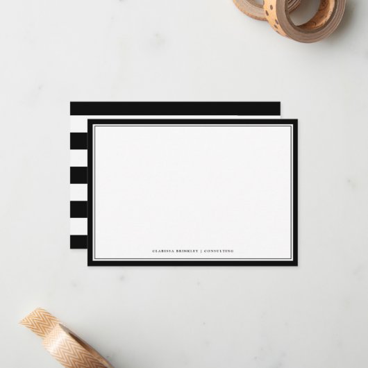 Carte simple à note plate (Devant/Arrière en situation)