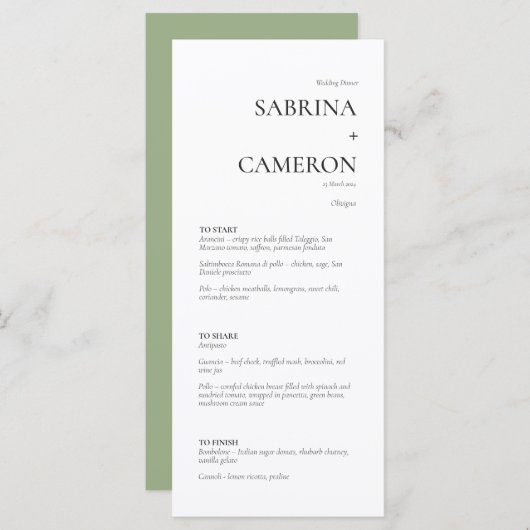 Carte simple à plat moderne (Devant / Derrière)