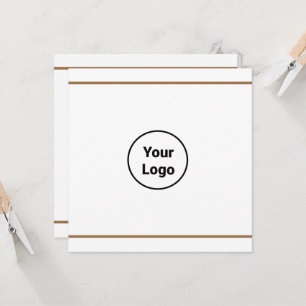 Carte Simple ajout minimal du nom de texte du logo