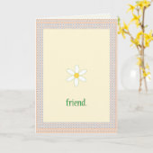 Carte Simple ami (Fleur jaune)