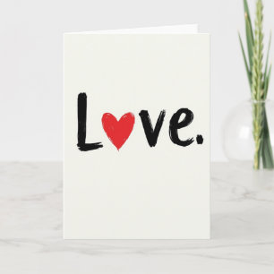 Carte Simple Amour Coup de Pinceau