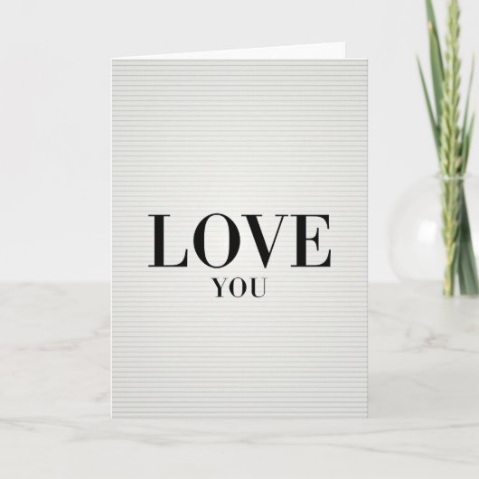 Carte Simple Amour Gras (Devant)