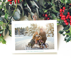 Carte Simple Amusement Minimaliste Joyeux Vacances Cadre