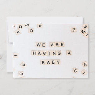 Carte Simple annonce de naissance sur des pierres à lett