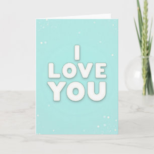 Carte Simple Aqua Je T'Aime