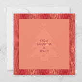 Carte Simple arbre de Noël Rouge et Vert rayures Trippy (Dos)