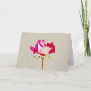 Carte simple Artsy Rose Art Note
