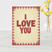 Carte simple avec motif Je t'aime (Fleur jaune)