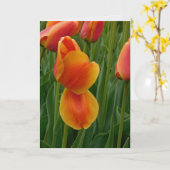 Carte simple avec tulipe dorée (Fleur jaune)