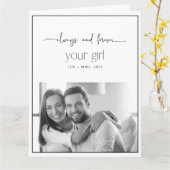 Carte simple B/W photo d'anniversaire pour copain (Fleur jaune)