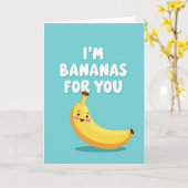 Carte Simple Bananes Pour Toi (Fleur jaune)