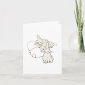 Carte Simple Beatrix Potter Bunny Esquisse Salutation (Devant)