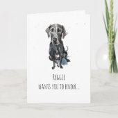 Carte Simple Black Great Dane customisé la fête des mère (Devant)