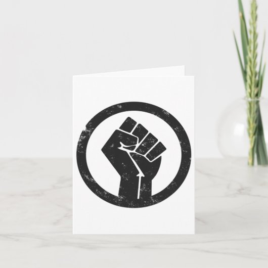 Carte Simple Black Life Matériau de protestation Power P (Devant)