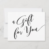 Carte Simple blanc manuscrit Calligraphie Script Cadeau (Devant)